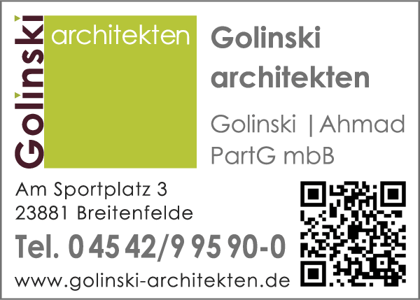 Anzeige Golinski architekten Golinski | Ahmad | PartG mbH