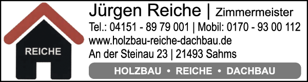 Anzeige HOLZBAU-REICHE-DACHBAU, Inh. Jürgen Reiche Zimmerei