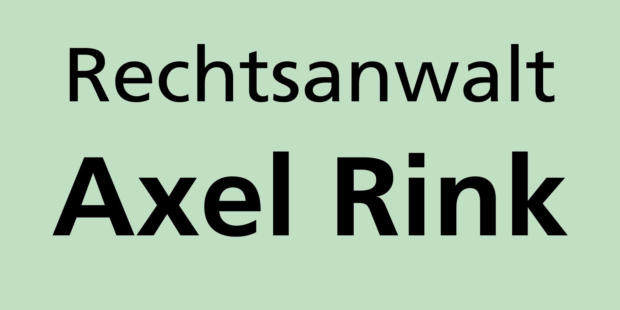 Kundenlogo von Rink, Axel - Rechtsanwalt
