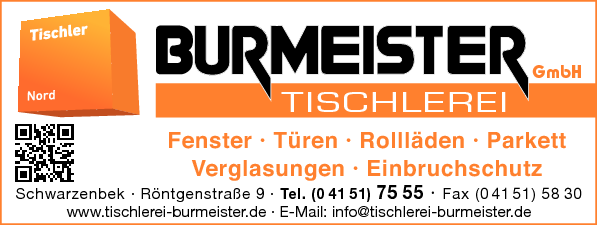 Anzeige Burmeister Tischlerei GmbH
