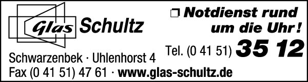 Anzeige Schultz Thomas Glaserei
