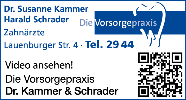 Anzeige Kammer Susanne Dr. , Schrader Harald Zahnarztpraxis