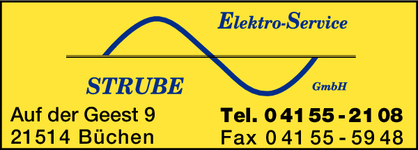 Anzeige Strube Elektro-Service GmbH Elektroinstallation