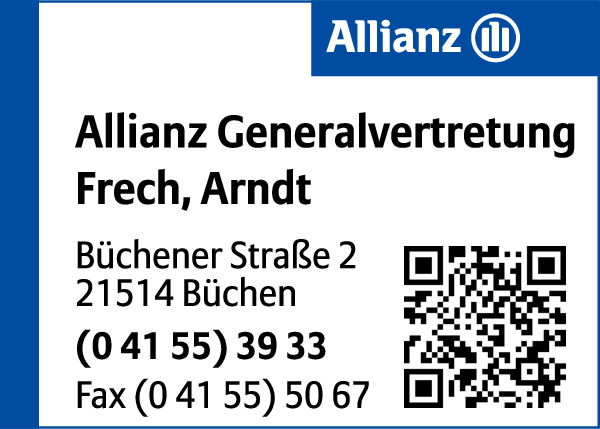 Anzeige Allianz Generalvertretung Arndt Frech e.K. Versicherungsagentur