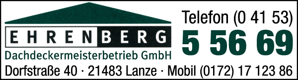 Anzeige Ehrenberg Dachdeckermeisterbetrieb GmbH