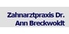 Kundenlogo von Zahnarztpraxis Dr. Ann Breckwoldt