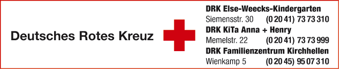 Anzeige Kindergärten des Deutschen Roten Kreuzes