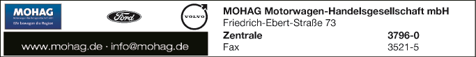 Anzeige MOHAG Autohaus Datteln GmbH & Co.KG
