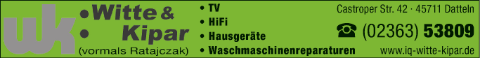 Anzeige Witte & Kipar GbR Fernseh- und Radiogeräte