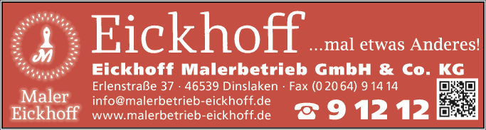 Anzeige Eickhoff Malerbetrieb GmbH & Co. KG