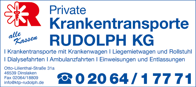 Anzeige Krankentransporte Rudolph KG