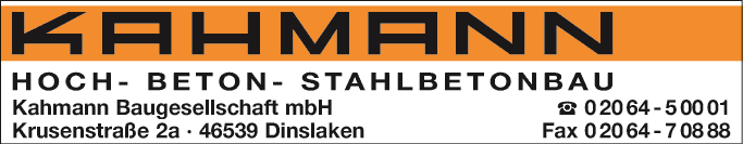 Anzeige Kahmann Bau-GmbH