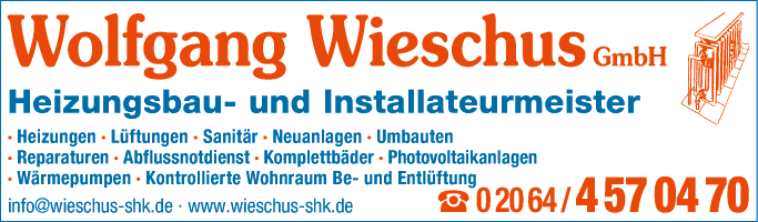 Anzeige Sanitär Wolfgang Wieschus GmbH