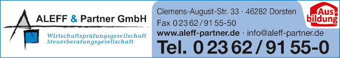 Anzeige ALEFF & Partner GmbH