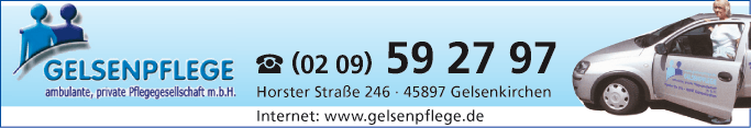 Anzeige Ambulante Pflege Gelsenpflege GmbH