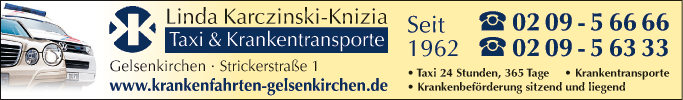 Anzeige Karczinski-Knizia Taxi - Krankentransport