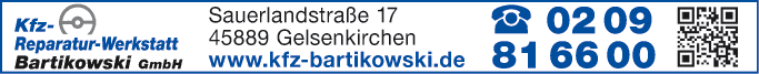 Anzeige Bartikowski GmbH
