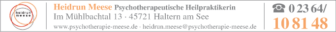 Anzeige Psychotherapeutische Heilpraktikerin Heidrun Meese