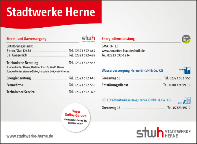 Anzeige Stadtwerke Herne AG