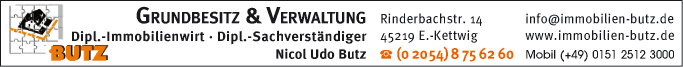 Anzeige BUTZ Grundbesitz & Verwaltung