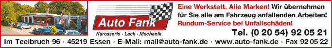 Anzeige Auto Fank GmbH & Co. KG Meisterbetrieb