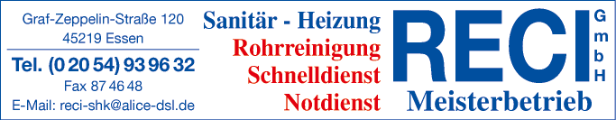 Anzeige Reci GmbH Heizung & Sanitär