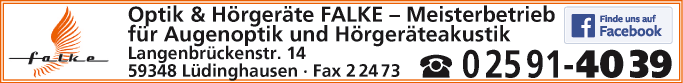 Anzeige Falke Optik Hörgeräte Schmuck