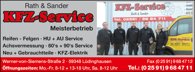 Anzeige KFZ-Service Rath und Sander