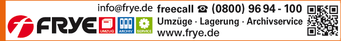 Anzeige FRYE GmbH Möbelspedition