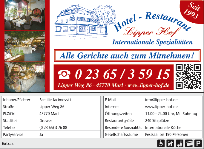 Anzeige Lipper Hof Hotel u. Restaurant