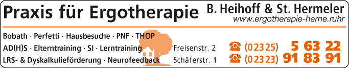 Anzeige Ergotherapie Hermeler St. & Heihoff B.