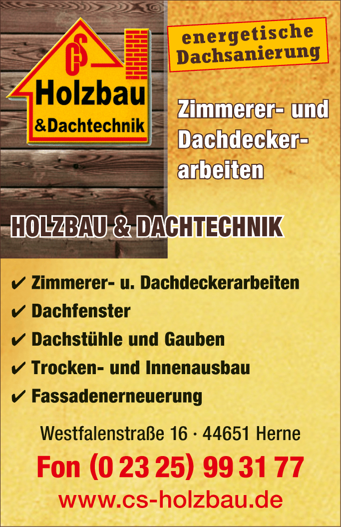 Anzeige Dachtechnik & Holzbau CS