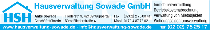 Anzeige Hausverwaltung Sowade GmbH