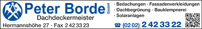 Anzeige Peter Borde GmbH