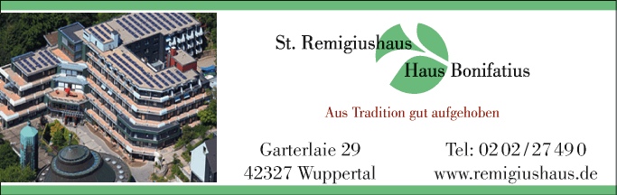 Anzeige St. Remigiushaus