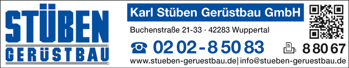 Anzeige Stüben Karl Gerüstbau GmbH