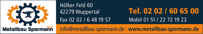 Anzeige Metallbau Spormann GmbH