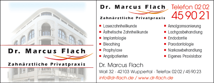 Anzeige Flach Marcus Dr. Zahnärztliche Privatpraxis