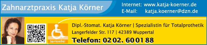 Anzeige Körner Katja - Spezialistin für Totalprothetik