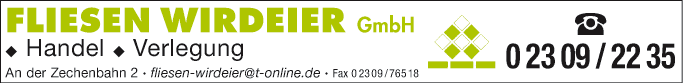 Anzeige Fliesen Wirdeier GmbH