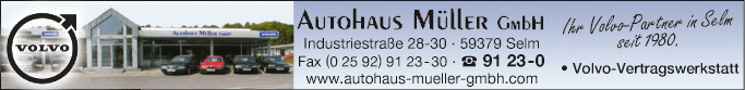 Anzeige Autohaus Müller GmbH Volvo Autohaus