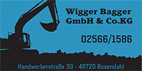 Kundenlogo Wigger Bagger GmbH & Co. KG Kundenlogo Wigger Bagger GmbH & Co. KG