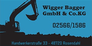 Kundenlogo von Wigger Bagger GmbH & Co. KG Bagger- und Transportbetrieb
