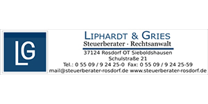 Kundenlogo von Liphardt & Gries - Steuerberater - Rechtsanwalt