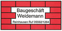 Kundenlogo Weidemann GmbH & Co. KG Baugeschäft