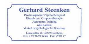 Kundenlogo von Dipl.- Psych. Gerhard Steenken