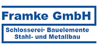 Kundenlogo Framke GmbH Schlosserei-Bauelemente, Stahl- u. Metallbau