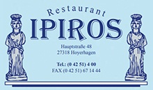 Kundenlogo von Ipiros Restaurant Griechisch-italienische Küche