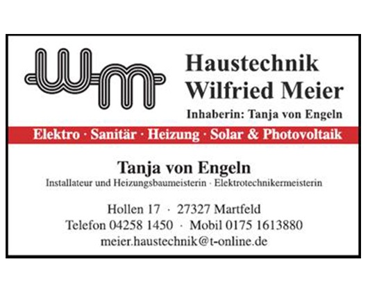 Kundenfoto 1 Wilfried Meier Haustechnik Inh. Tanja von Engeln Fachbetrieb f. Elektro - Sanitär - Heizung