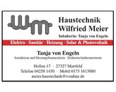 Kundenbild groß 1 Wilfried Meier Haustechnik Inh. Tanja von Engeln Fachbetrieb f. Elektro - Sanitär - Heizung